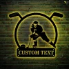 Customized Hockey Metal Sign Led Lights, Custom Hockey Player Metal Wall Art, Hockey Hanging Wall Art, Custom Hockey Metal Sign