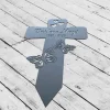 Custom Butterfly Memorial Cross Stake Metal, Cross With Heart, Butterfly Garden Stakes, Sympathy Sign, Grave Marker, Garden Stake For Loss Of Pet