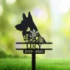 Custom German Shepherd Memorial Stake Sign, Metal Sign With Stake, Pet Loss Gift, Sympathy Sign, Remembrance Stake, Pet Grave Markers Sign