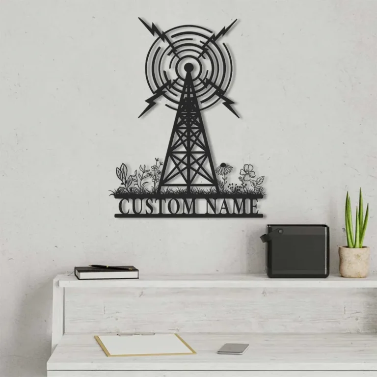 Custom Ham Radio Metal Wall Art Ham Radio Personalized Amateur Radio Name Sign Home Decor Radio Operator Decoration Amateur Call Birthday