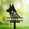 Custom German Shepherd Memorial Stake Sign, Pet Grave Markers Sign, Metal Sign With Stake, Pet Loss Gift, Sympathy Sign, Remembrance Stake