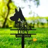 Custom German Shepherd Memorial Stake Sign, Pet Grave Markers Sign, Metal Sign With Stake, Pet Loss Gift, Sympathy Sign, Remembrance Stake