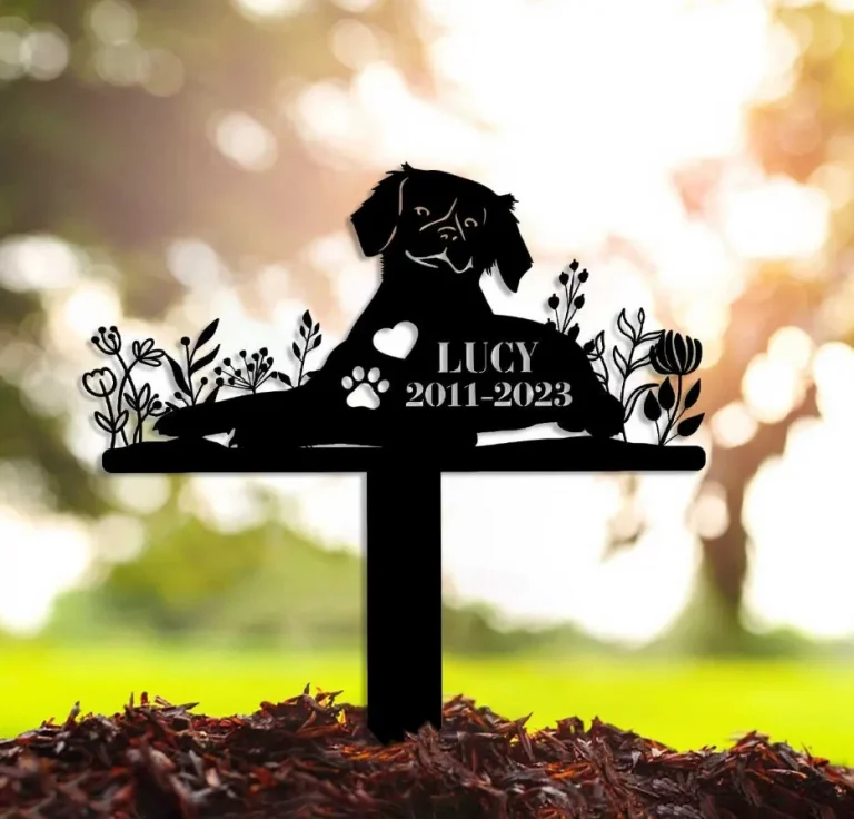 Personalized Dog Memorial Stake, Metal Stake, Brittanys, Sympathy Sign, Pet Grave Marker, Remembrance Stake, Brittanys Sign, Brittanys Lover