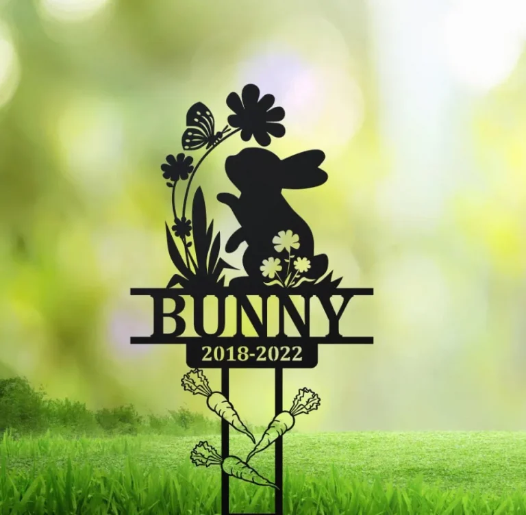 Bunny Memorial Stake, Rabbit Loss, Grave Marker, Sympathy Plaque, Pet Loss, Bunny Lost, Bunny Lover, Pet Rabbit Memorial, Rabbit Loss Gifts