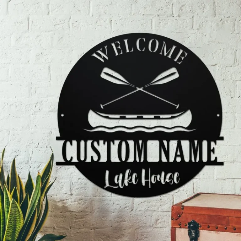 Lake House Sign, Lake House Decor, Summer Decor, Wakeboard Sign, Personalized Wakeboard Sign, Lake Wall Art, Metal Decor, Gift, Lake House