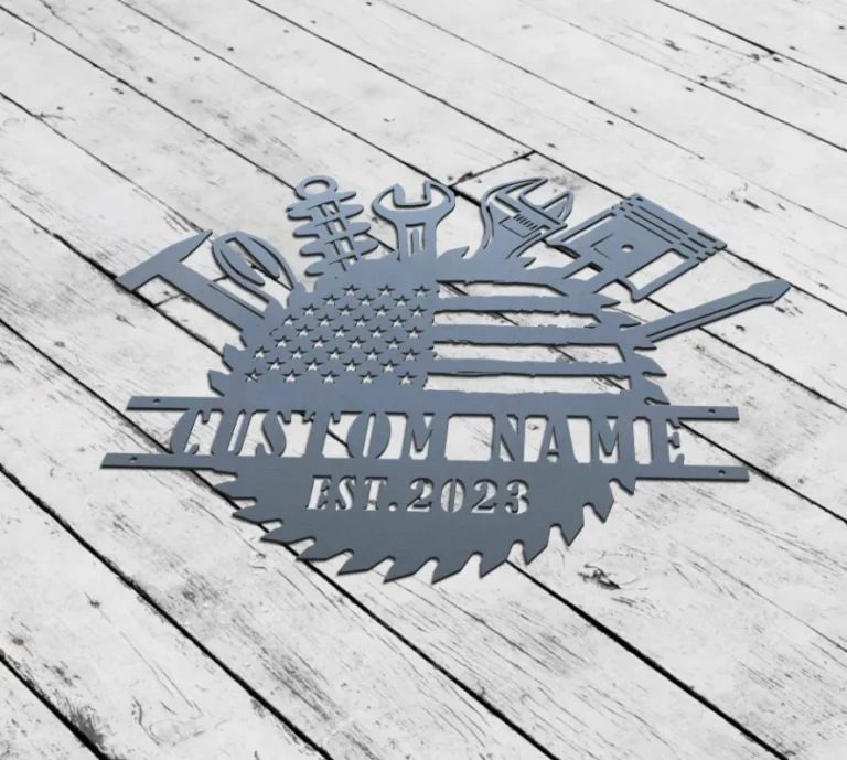 Custom Mechanic Tools Metal Wall Art , Personalized Gara Name Sign Home Decor, Repair Tools Decoration, Mechanic Dad Gift, Workshop Tool Sign