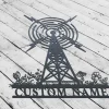 Custom Ham Radio Metal Wall Art Personalized Amateur Radio Name Sign Home Decor Radio Operator Decoration Amateur Call Birthday