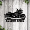 Custom Motorcycle Garage Metal Sign With Led Lights, Motorcycle Metal Wall Art Motorcycle Gift For Men, Garage Sign, Custom Neon Sign