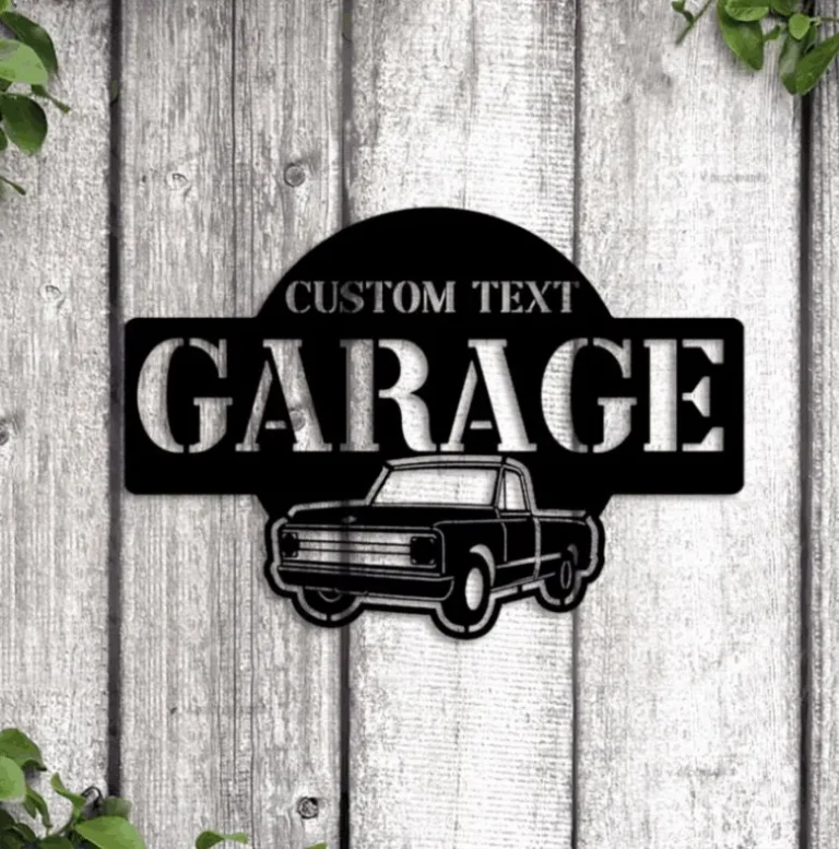 Personalized Metal Workshop Hanging Metal Sign With Led Lights, Custom Steel Garage Decor, Gift For Dad, Man Cave Decor, Home Decor