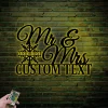 Custom Couple Name Snowflakes Metal Sign With Led Lights, Personalized Mr & Mrs Metal Wall Art, Anniversary Gift, Couple Gift, Newlywed Gift