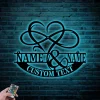 Personalized Name Sign Metal Heart And Infinity Sign With Led Lights, Wedding Welcome Sign, Custom Family Established Sign, Family Name Sign