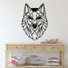 Wolf Art, Wolf Wall Hanging, Metal Wolf Wall Art, Wolf Wall Decor, Wolf Gifts For Men, Geometric Wolf Sign, Animal Wall Art, Gift For Son