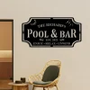 Custom Pool & Patio Sign Backyard Bar And Grill Pool Deck Last Name Sign, Swimming Pool Decor, Backyard Pool Decor, Pool Sign Beach House Sign