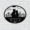 Cat Couple Metal Wall Art, I Would Spend 9 Lives With You, Valentine's Day Gift, Cat Lover Gift, Two Cats Wall Hanging, Cat Couple Decor