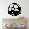 Personalized Soccer Monogram Sign, Kids Room Decor, Gift For Soccer Player, Gifts For Soccer Lover, Custom Name And Number Soccer, Gift