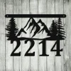 Personalized Address Cabin Metal Sign Monogram, Custom Outdoor House, Address Metal Sign, Lake House, Home Decor