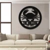 Personalized Family Name Crab Beach House Metal Sign Monogram, Custom Outdoor House, Lake, Housewarming Wall Decor, Wedding Art Gift