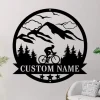 Mountain Biking Sign, Bicycle Lovers Gift, Personalized Metal Biking Sign, Custom Mountain Biking Moab Bike Riding Bicycle Metal Wall Art