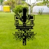 Personalized Floral Cross Memorial Stake, Metal Stake, Sympathy Sign, Grave Marker, Remembrance Stake, Garden Decor, Cross Sign