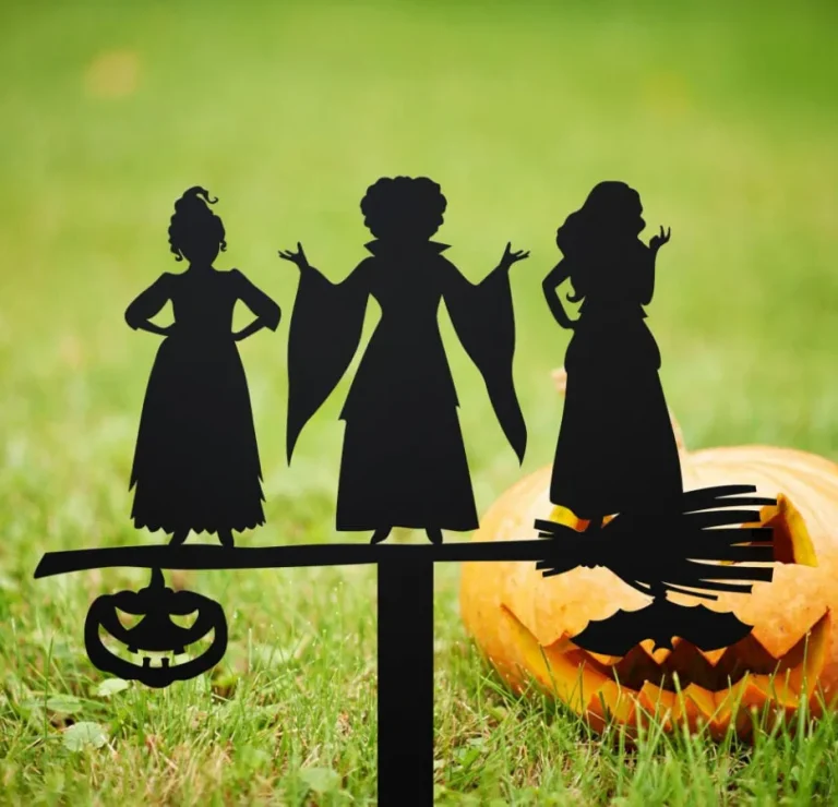 Metal Witch Sisters Garden Stake, Metal Halloween Yard Decor, Metal 3 Sisters Yard Stake, Outdoor Fall Decor, Halloween Gaft