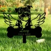 Personalized American Pit Bull Dog Memorial Stake, Metal Stake, Sympathy Sign, Pet Grave Marker, Remembrance Stake, Home Decor