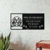 Dog On Premises Please Leave Packages At Gate Metal Sign Decor, Warning Gate Plaque, Beware Of Dog Metal Art, Warning Dog On Premises Sign