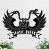 Custom Wings Motocross Metal Wall Art, Personalized Motorcycle Memorial Biker Name Sign, Home Decor, Biker Loving Memory, Motocycle Metal Art