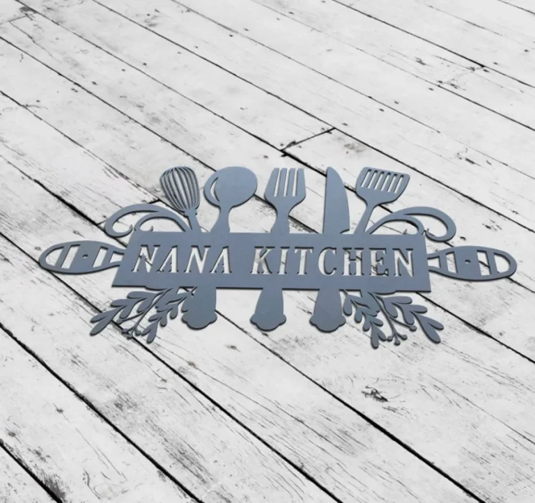 Personalized Kitchen Cut Metal Signkitchen Sign, Kitchen Decor, Custom Kitchen Name Sign, Custom Gift Kitchen Decor, Kitchen Metal Chef Sign