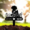 Custom Dog&cat Garden Stake, Personalized Dog Cat Grave Marker, Dog Cat Love Wall Art, Yard Stake, Outdoor Dog Cat Garden Decor, Cemetery