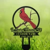 Cardinal Garden Stakes, Personalized Memorial Stake Metal, Cardinals Appear, Loss Of Loved One, Mothers Day Fathers Day Grave Marker Outdoor