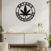 Personalized Marijuana Metal Sign With Led Lights, Custom Cannabis Name Metal Wall Art, Marijuana Decor, Smoker Gift, Birthday Gift, Man Cave