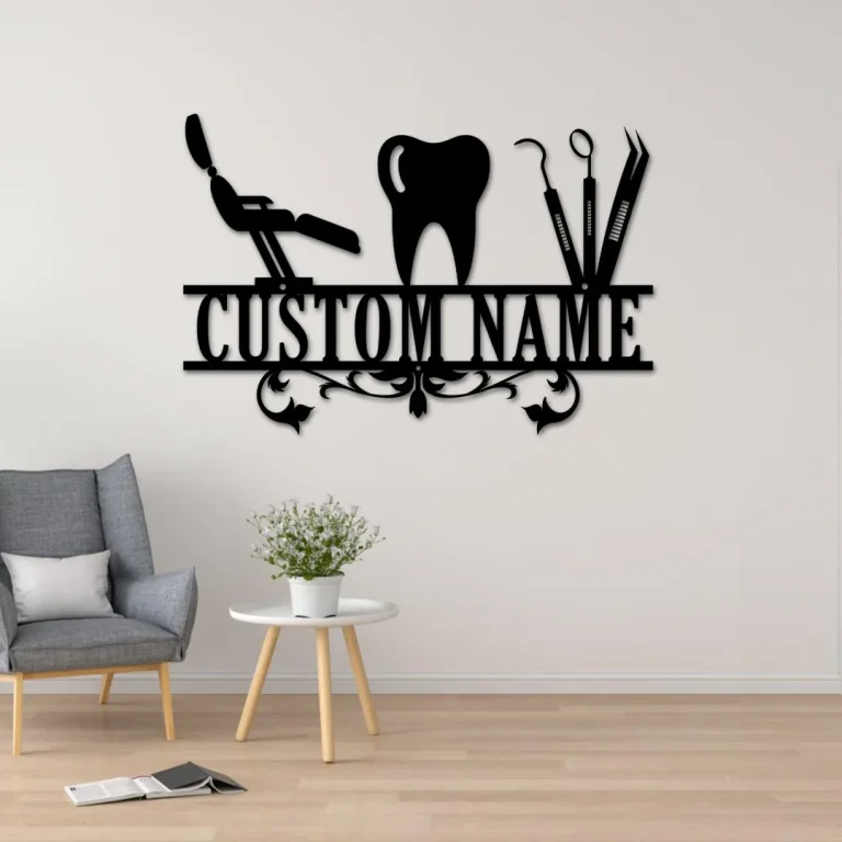 Dentist Office Wall Decor, Dentist Office Metal Wall Decor, Personalized Dental Metal Wall Art, Dentist Gift, Dental Office Sign, Doctor Gift
