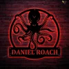 Personalized Octopus Metal Sign With Led Lights, Custom Octopus Metal Sign, Octopus Gifts Funny, Hobbies Led Light, Animal Lover Gift