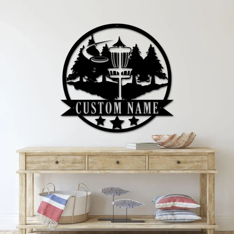 Custom Disc Golf Player Metal Wall Art Disc Golf Sign Personalized Disc Golfer Name Sign Home Decor Decoration Man Cave Birthday Christmas