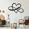 Custom Infinity Metal Sign, Personalized Couple Names Sign, Infinity Sign, Gift For Husband, Anniversary Wedding Date Sign, Metal Wedding Decor