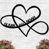 Custom Infinity Metal Sign, Personalized Couple Names Sign, Infinity Sign, Gift For Husband, Anniversary Wedding Date Sign, Metal Wedding Decor