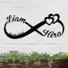 Personalized Wedding Gift For Couple, Custom Infinity Sign, Wedding Date Sign, Engagement Gift, Anniversary Gift, Wedding Decor