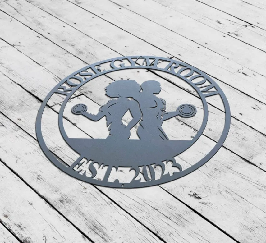 il_fullxfull.5267280589_mym0-1.webp Custom Couples Gym Metal Sign, Home Gym Sign, Body Builder Sign, Personalized Gym Sign, Fitness Room Decor, Gift For Couples, , Wedding Gift