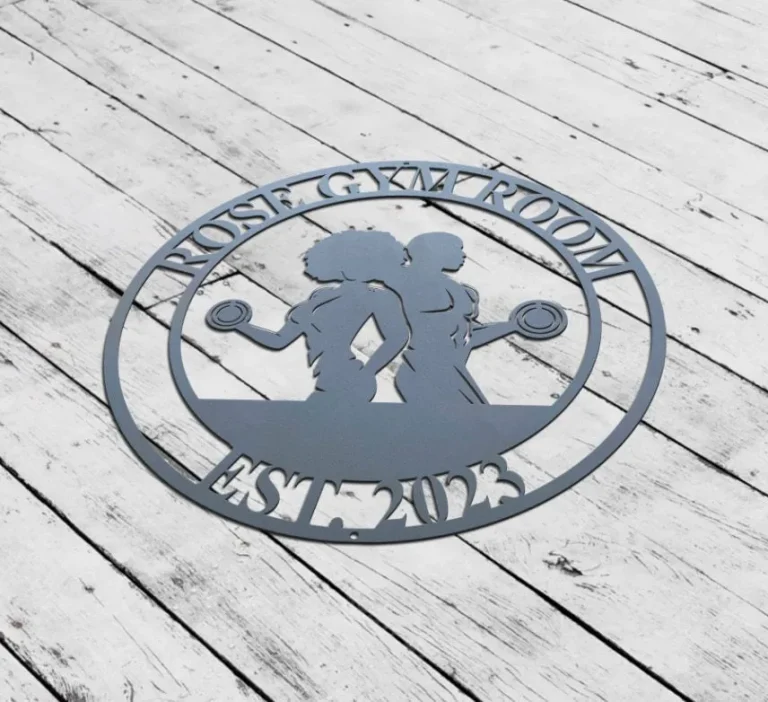 Custom Couples Gym Metal Sign, Home Gym Sign, Body Builder Sign, Personalized Gym Sign, Fitness Room Decor, Gift For Couples, , Wedding Gift