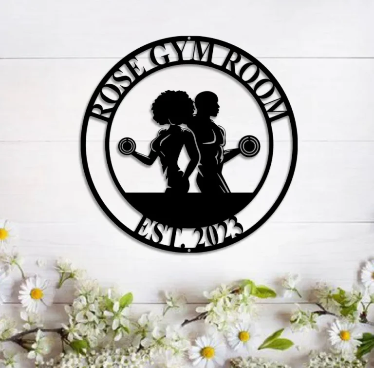 Custom Couples Gym Metal Sign, Home Gym Sign, Body Builder Sign, Personalized Gym Sign, Fitness Room Decor, Gift For Couples, , Wedding Gift