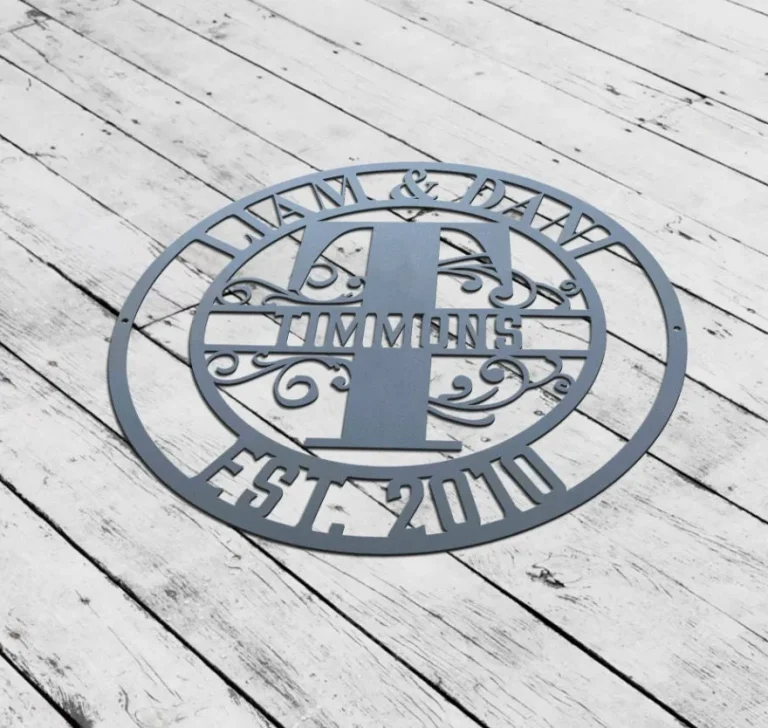 Personalized Family Name Sign, Custom Name Sign, Metal Name Sign, Metal Monogram, Wedding Gift, Wedding Monogram, Closing Gift, Housewarming Gift