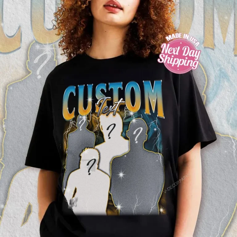 90s Vintage Bootleg Shirt, Custom Your Own Bootleg Shirt, Custom Valentine Gift For Him, Custom Photo Shirt, Custom Bootleg Rap Tee