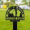 Personalized Golf Memorial Stake, Golfing In Heaven, Golfer Loss, Dad Loss, Father's Day, Grave Marker, Metal Stake With Solar Light, Golf