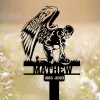 Custom Football Player With Wings Metal Stake, Grave Markers, Football Player Loss, Sympathy Stake, Memorial Stake, Remebrance Sign, Dad Loss