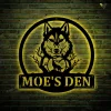 Personalized Wolf Monogram Metal Sign With Led Lights, Custom Wolf Monogram Metal Sign With Led Lights, Wolf Monogram Gifts Funny, Animal Gift