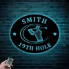 19th Hole Led Lights Metal Sign, Golf Gifts For Men, Personalized Golf Sign, Golf Mancave Sign, Golfer Gifts, Boyfriend Gift, Husband Gift