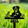 Personalized Dog Memorial Stake, Boxer Stake Memorial, Metal Stake, Boxer Dog, Remembrance Stake, Sympathy Sign, Pet Grave Marker, Pet Love