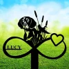 Custom Garden Stake With Heart And German Shorthaired Pointer, Pet Memorial, Infinity Heart, Gift For Dog Lovers, Sympathy Stake, Garden Decor