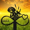 Custom Garden Stake With Heart And German Shorthaired Pointer, Pet Memorial, Infinity Heart, Gift For Dog Lovers, Sympathy Stake, Garden Decor