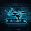 Custom Airplane Metal Wall Art Led Light Personalized Pilot Name Sign Home Decor Aircraft Hangar Decoration Airforce Housewarming Xmas Gifts